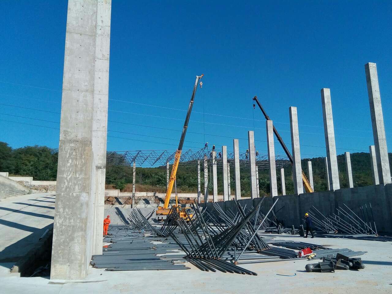 达州威海搅拌站网架